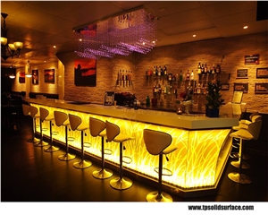 Customized Restaurant Nightclub Wine Led Bar Counter Design