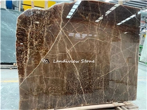 Chocolate Brown Onyx Slabs For Floor And Wall Panels