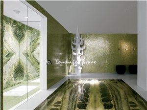 Green Marble Irish Green Extra Marble Bookmatched Wall Tile