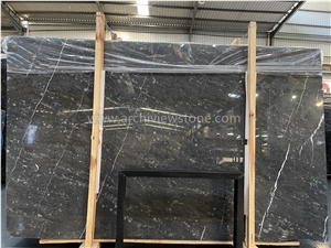 New Fossil Black Marble Slab With Cheap Price