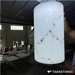 Artificial Alabaster Lightbox Pendant Lamp Wall Sconce