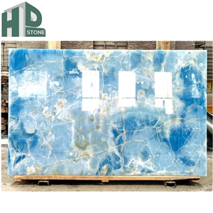 Blue Onyx Stone Slabs& Tiles For Furnish
