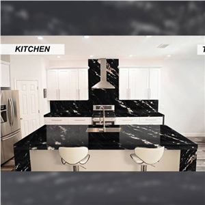 Titanium Black Granite Kitchen Countertops