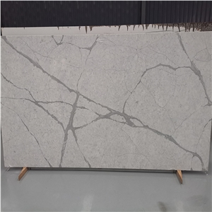 Calacatta Bird White Glossy Artificial Stone Quartz