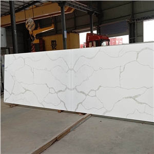 Line Production Artificial White Calacatta Quartz