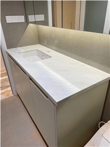 White Sintered Stone Bath Countertop Vanity Tops
