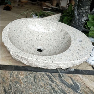Round Polish Granite Wash Basin Sink
