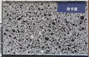 Black White Cement Terrazzo Floor Tiles