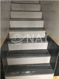Vietnam Stripped Silver Grey Marble Polished Slabs And Tiles