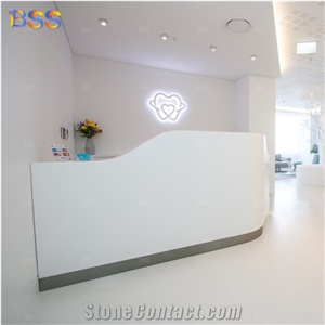 Beautiful Custom Made Marble L Reception For Dental Office