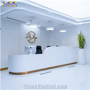 Contemporary Customised White Corian Dental Clinic Reception