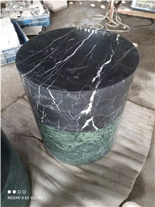 Office Stone Furniture Marble Marquina Side Coffee Table Top