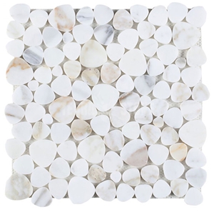 China Heart Marble Stone Random Mosaic Tile Pebble Design