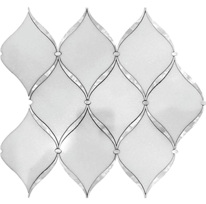 PEARL CHIC WHITE MARBLE MOTHER OF PEARL WATERJET MOSAIC TILE