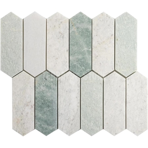 Picket Orient Green Marble Mosaic Tile For Backsplash