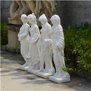 Customized Public Decoration 4 Season Fariy Marble Sculpture
