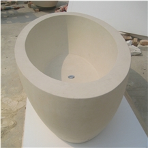 Limestone Oval Bathtub 001