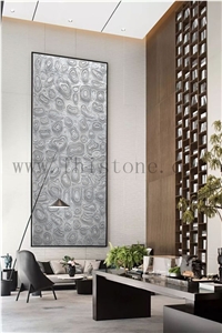 3D Carving Marble Wall Panel Decor Panel Marble Application- 3D Wall Decor Panels