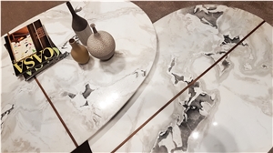 Karibib Fantasy Marble-Oyster White Marble Table Top