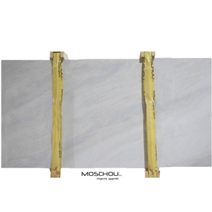 Polished Dione Marble Slabs, White Marble Slabs