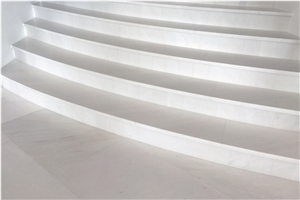 Sivec White Marble Staircase- Steps And Risers