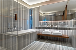 Striato Olimpico Marble Bathroom Design Project