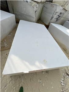 Fine Grain Pure White Marble Blocks