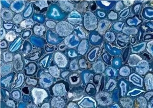 Luxury Blue Agate Stone,Semiprecious Stone