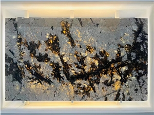 New Golden Silver Granite, Aran Cream Backlit Granite Slabs