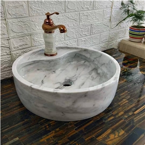 Round Shaped Marble Sink Basin