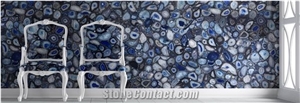 Blue Agate Slabs  ,Semiprecious Stone,Made In China