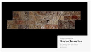 Scabas Travertine Slip Face Wall Panel
