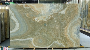 Bubble Onyx Bookmatched Translucent Slabs For Floor&Wall