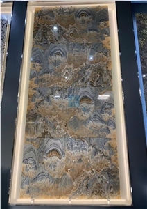 Bubble Onyx Bookmatched Slabs For Luxury Decoration