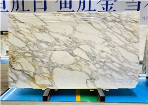 Luxury Italy Calacatta Gold Marble Big Slabs Stock And Tiles