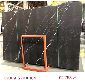 Antique Surface Black Marquina Nero Black Marble Slab