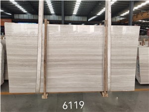 White Wood Grain Marble, Wooden Vein White Marble Slabs