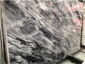 Luxury Grey Marble Slab With Beautiful Veins For Wall Deco
