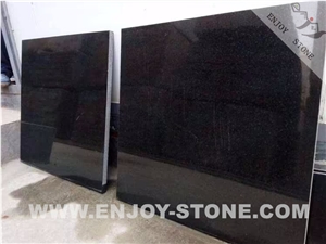 Polished China Black, Mongolia Black Granite Tiles