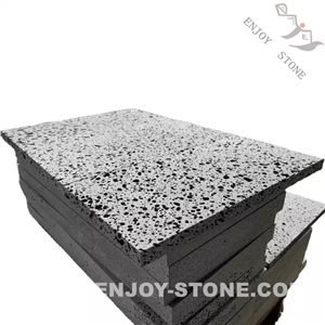 Black & Grey Basalt Lava Stone Sawn Tiles