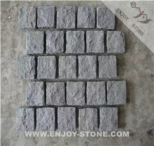 G654 Sesame Gery Granite All Natural Split Cobbestone Pavers