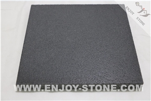 HN Black Basalt Stone Leather Tiles For Paving