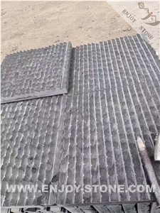 Mongolia Black Granite Tiles Half-Planed