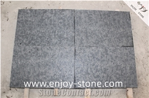 Mongolian Black Granite Slabs/Tiles,Flamed Black Granite