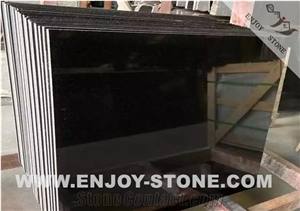 Polished China Absolute Black Granite Slabs & Tiles