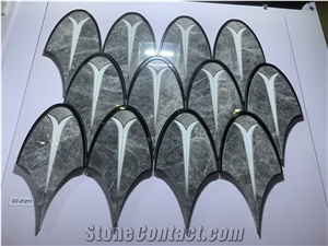Scale Shape Design Of Marble Mosaic Tiles, Customer Size
