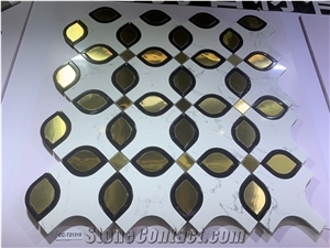 Scale Shape Design Of Marble Mosaic Tiles, Customer Size