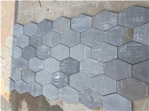 Hexagon Grey Slate Pavers
