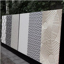 3D Carving Surface Artificial Board Panel Terrazzo Tiles