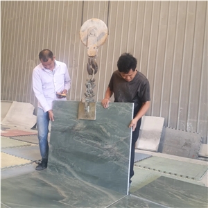 Indian Green Marble Backed Composite Panels For Indoor Fabrication